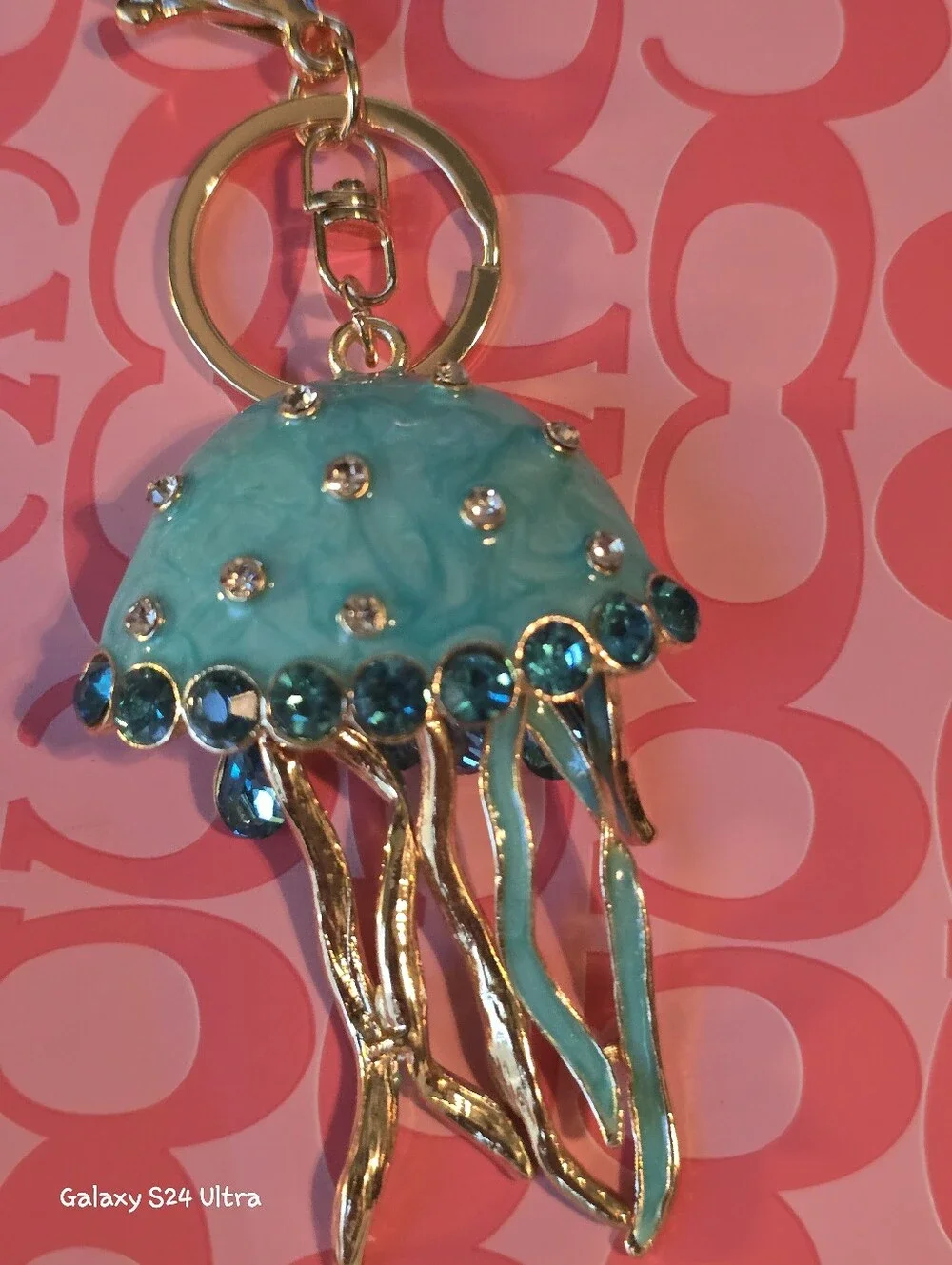 Beautiful Jellyfish Bag Charm/ Keychain NEW